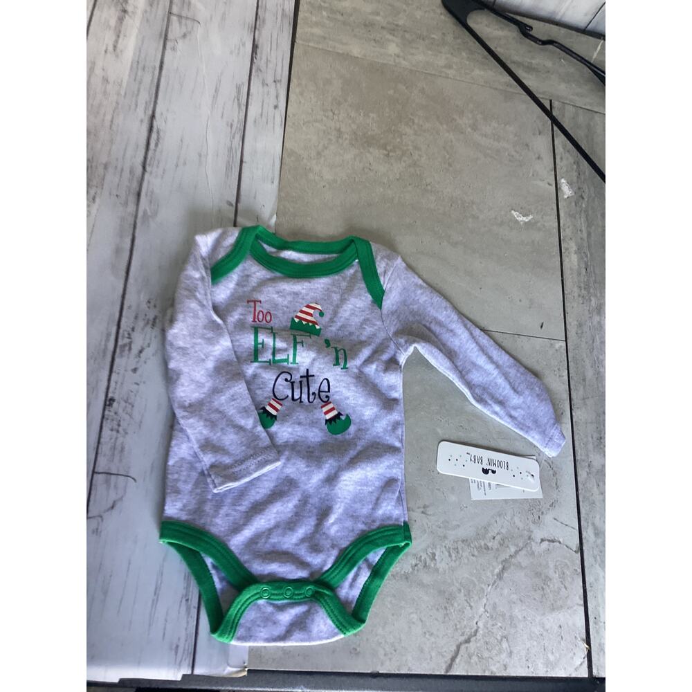 New Elf'n Cute Bodysuit - Baby Christmas - 3/6 months